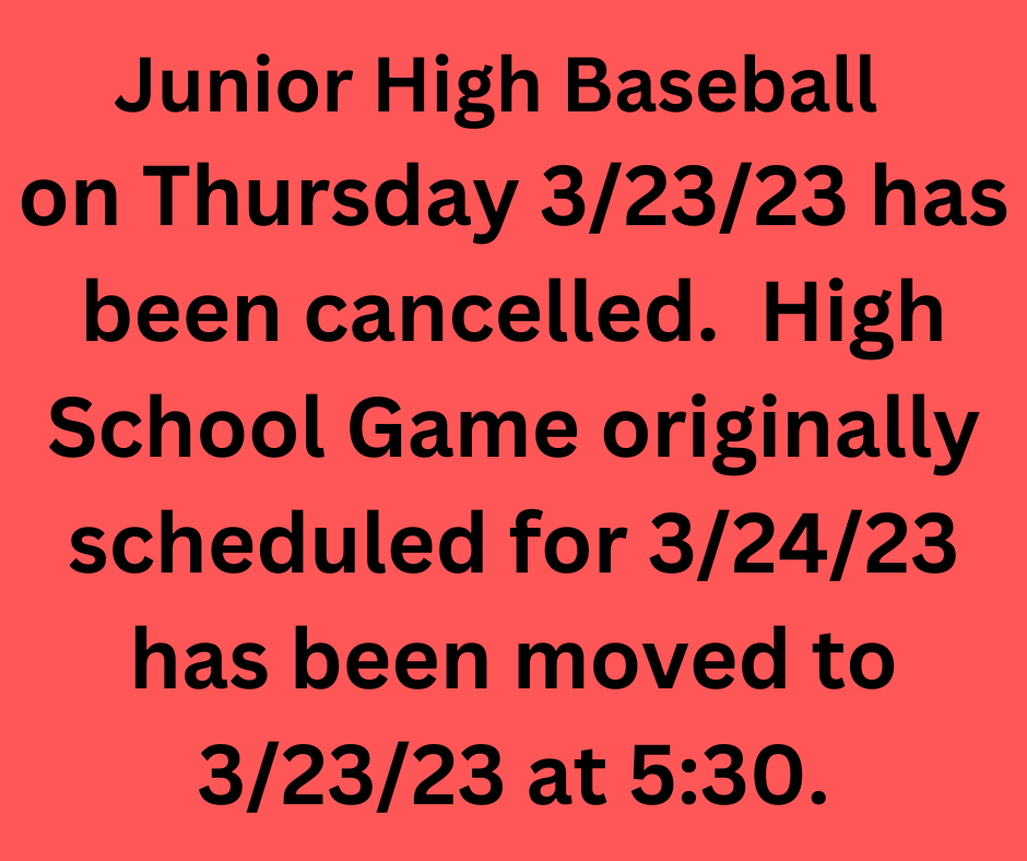 Baseball Changes for Thursday and Friday