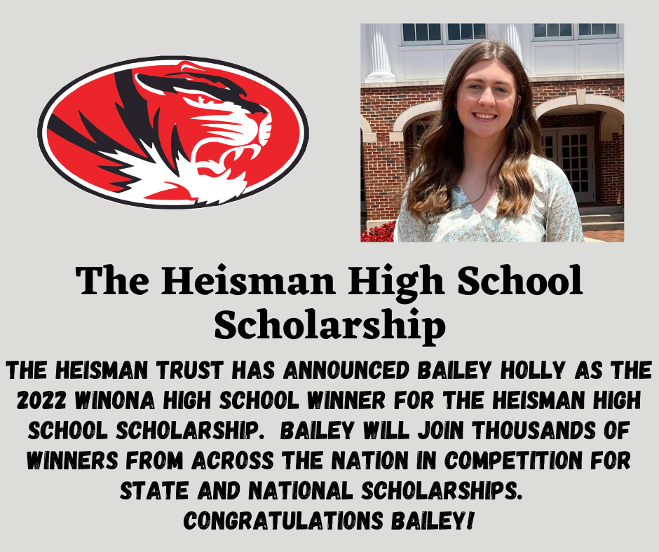 Heisman Scholarship  Winona High School Winner