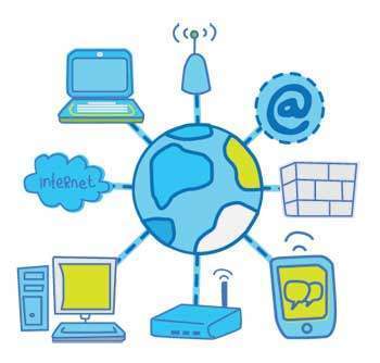 cartoon of internet