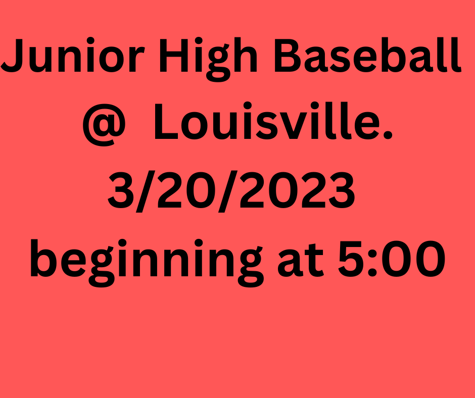 Junior High Baseball 3/20